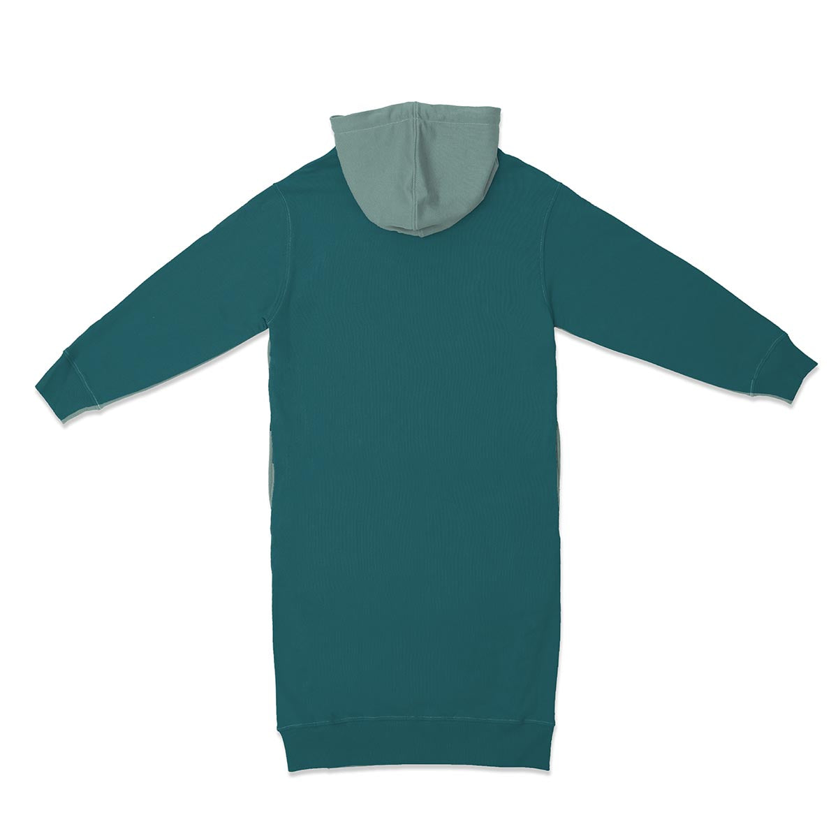 PANTONE FunMix Collection 純棉拼色鈕扣索繩連帽衛衣裙（淺綠 / 深綠）（加細碼 / 細碼 / 中碼）