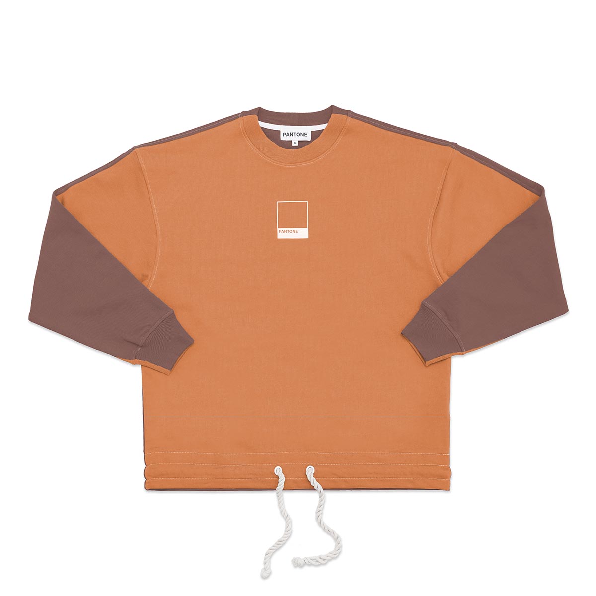 PANTONE FunMix Collection 純棉拼色索繩衛衣（橙 / 啡）（加細碼 / 細碼 / 中碼 / 大碼 / 加大碼）