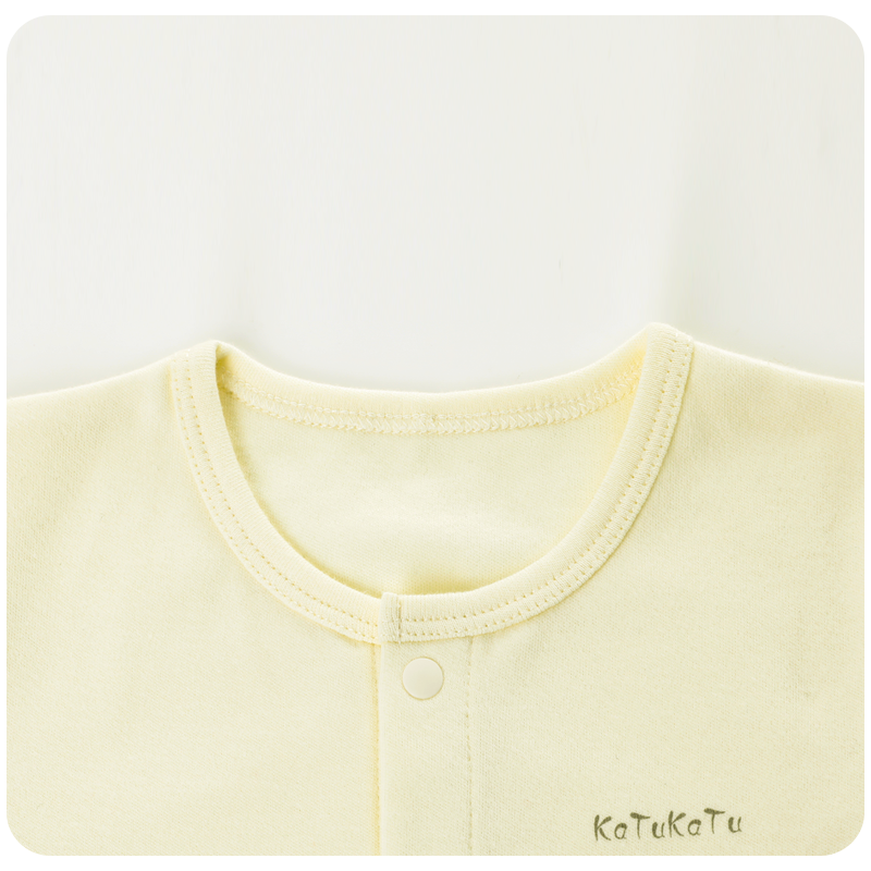 KaTuKaTu 有機棉按扣連身衣（蛤蟆衣）- 黃色