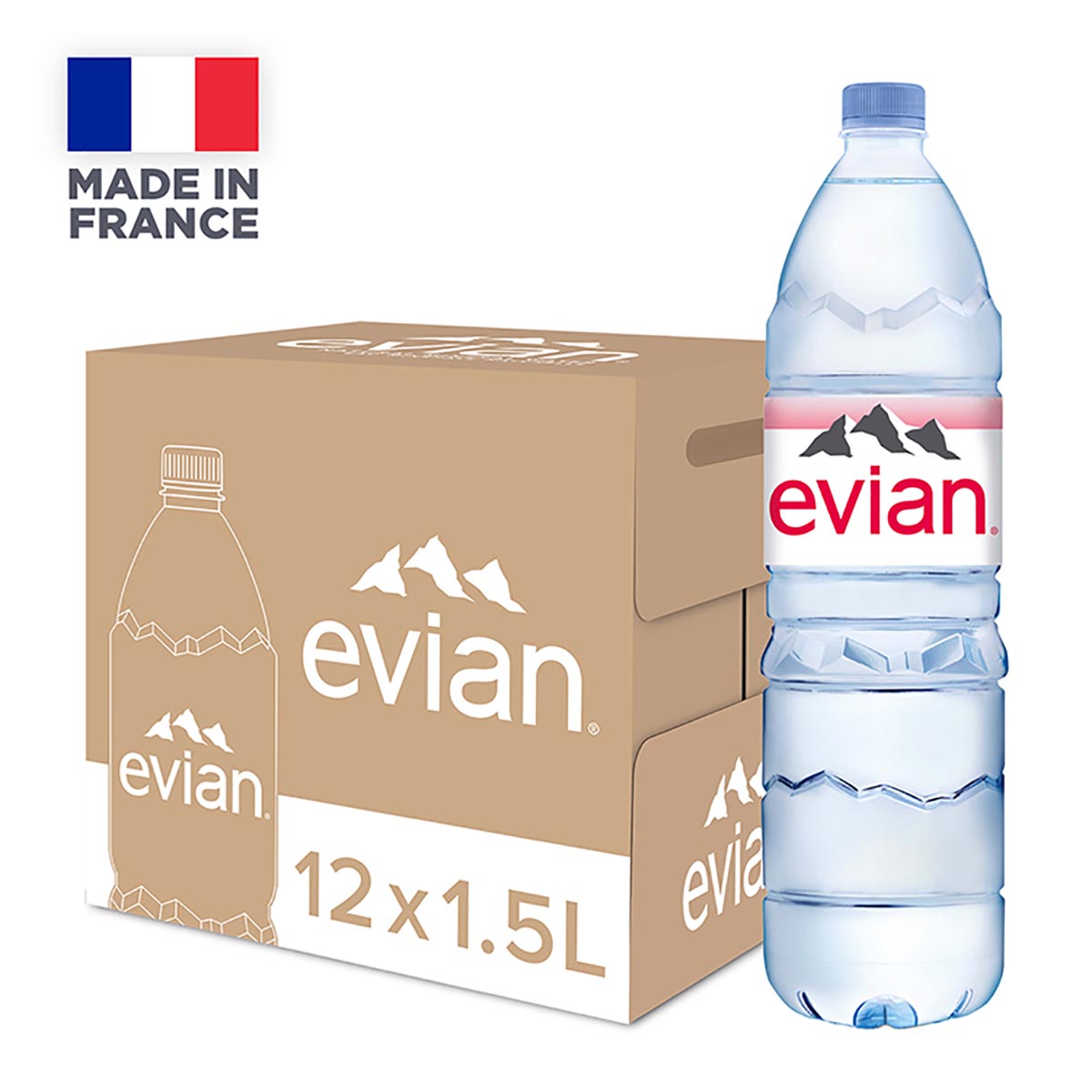 [原箱] Evian 依雲天然礦泉水 膠樽裝 12 x 1.5L