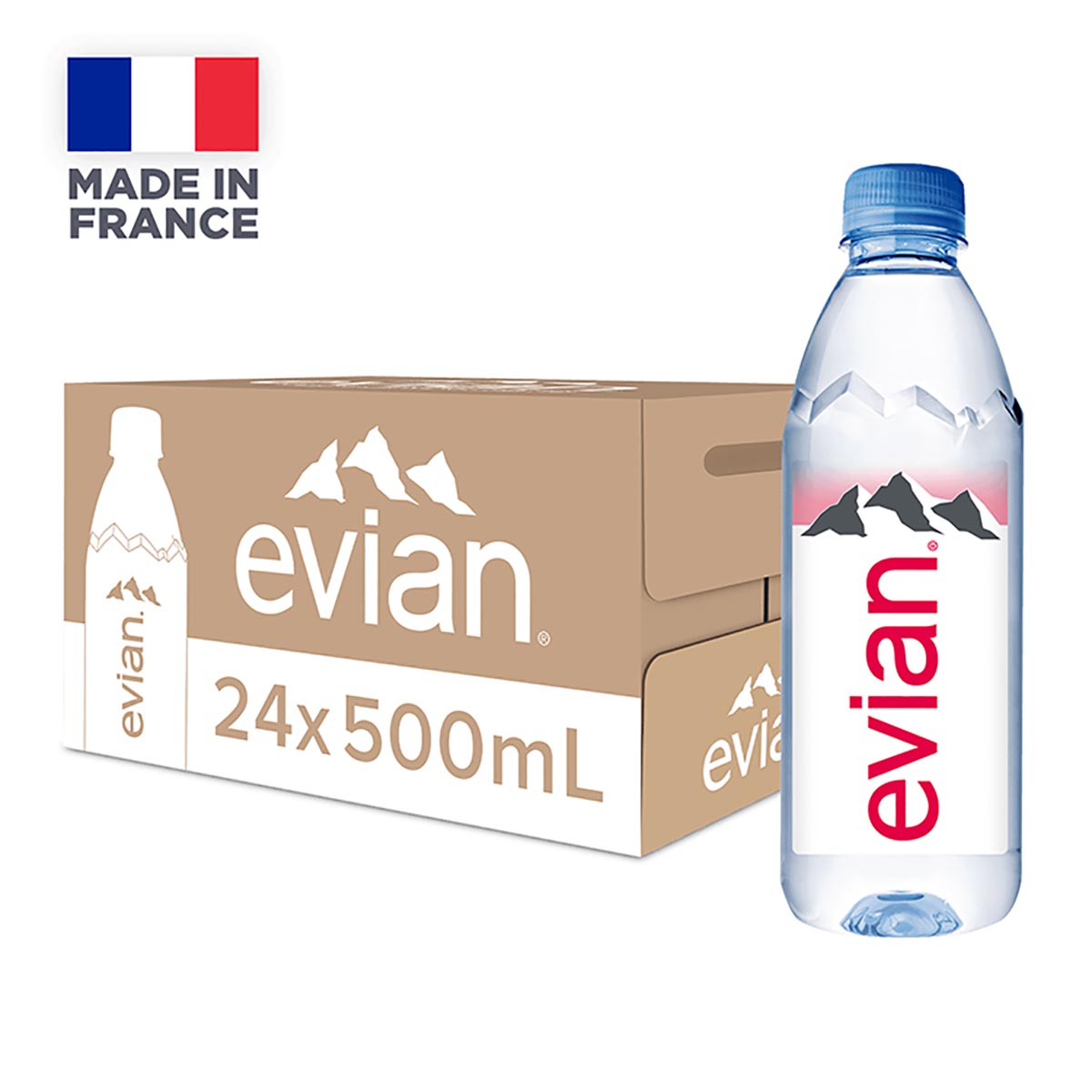 [原箱] Evian 依雲天然礦泉水 膠樽裝 24 x 500ml