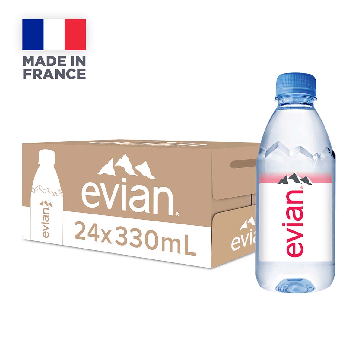 [原箱] Evian 依雲天然礦泉水 膠樽裝 24 x 330ml