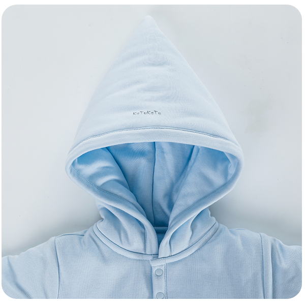 KaTuKaTu 有機棉連帽外套（3M™ Thinsulate™ 保溫夾棉）- 藍色